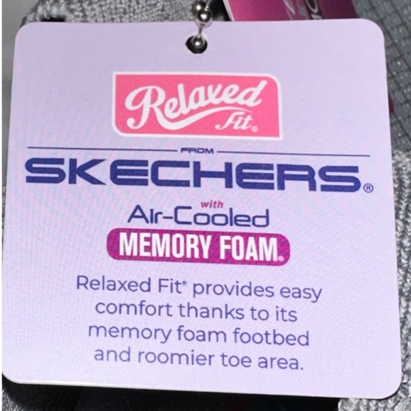 Skechers Up-Lifted Vegan Relaxed Fit Memory Foam Mary Jane Gray Slip-On Shoes - Picture 7 of 14